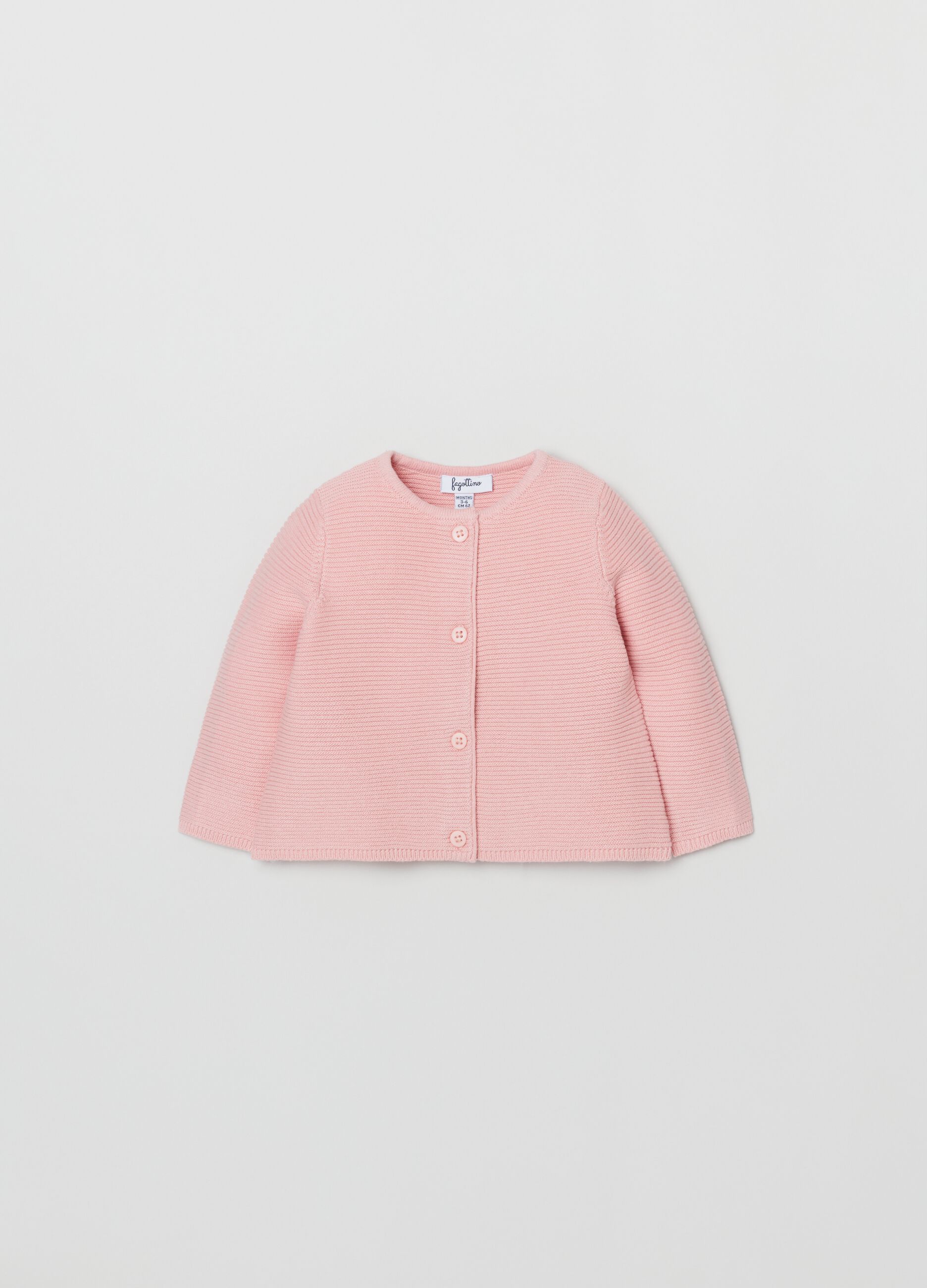 Cardigan in cotone ottoman