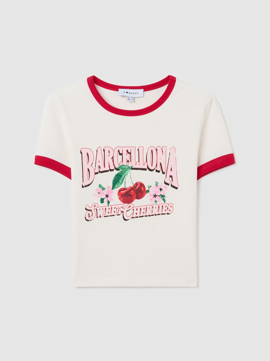 T-shirt with contrasting edging and print_4