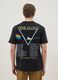 Black regular fit pure cotton T-shirt with Pink Floyd print_1