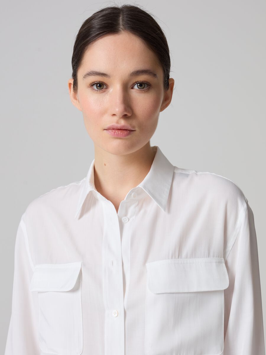 Camicia relaxed fit in satin Contemporary_1