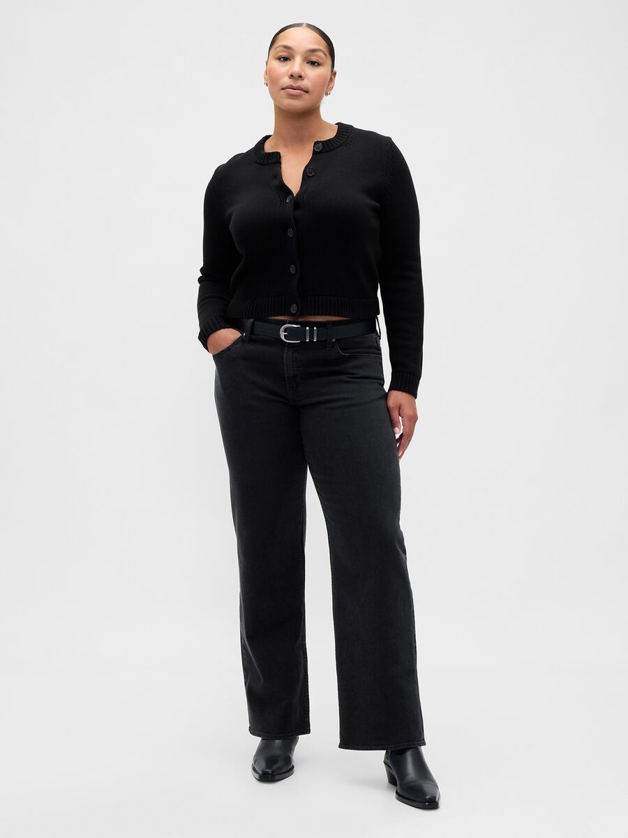 Pantaloni in denim nero elasticizzato_4