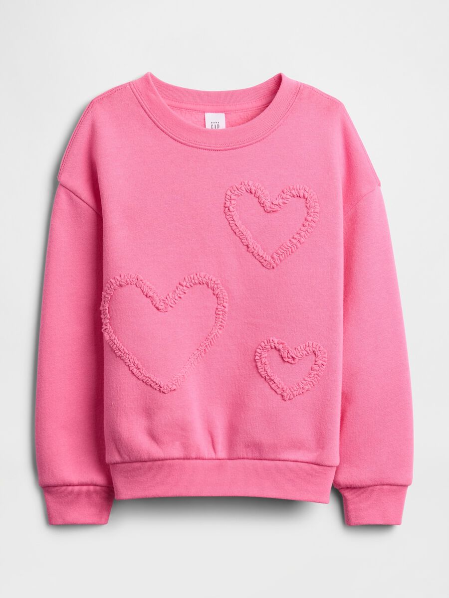 Pink cotton blend sweatshirt_0