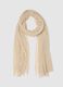 Beige pure cotton mesh scarf_0