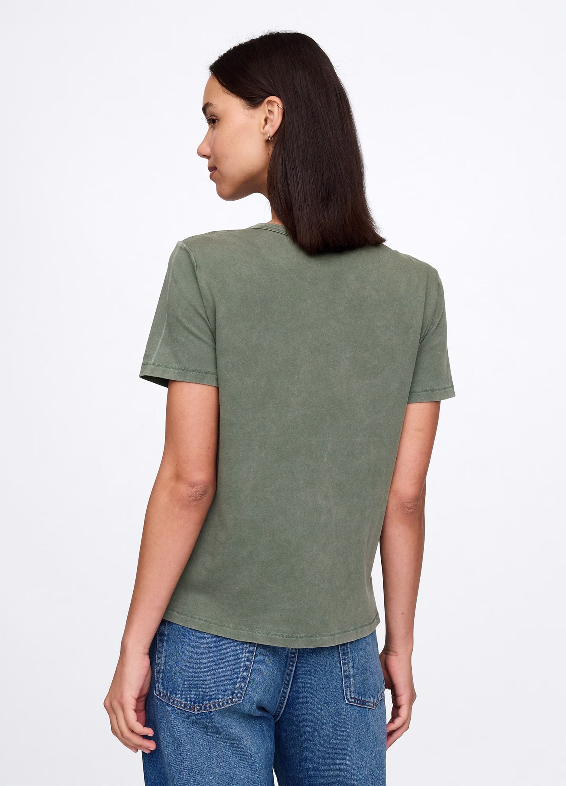 Green T-shirt in 100% cotton