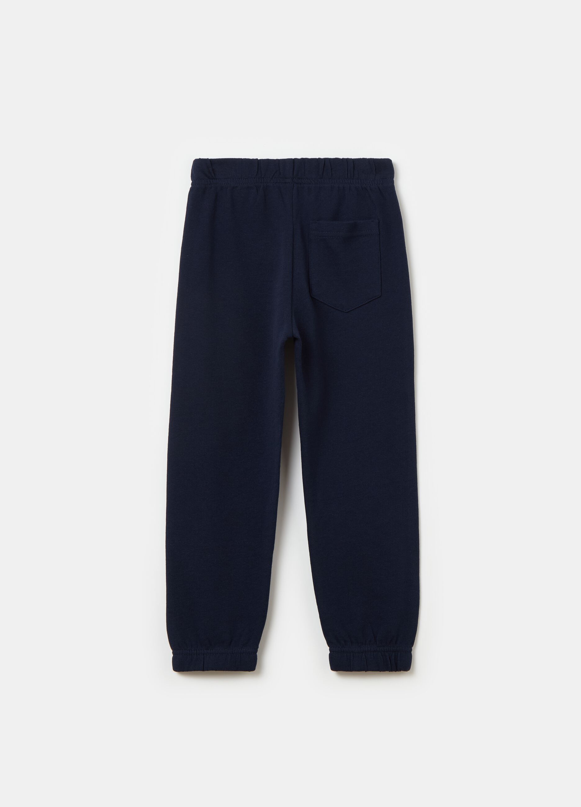 Fleece joggers with elasticated edging