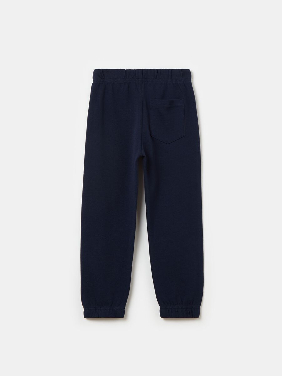 Fleece joggers with elasticated edging_1