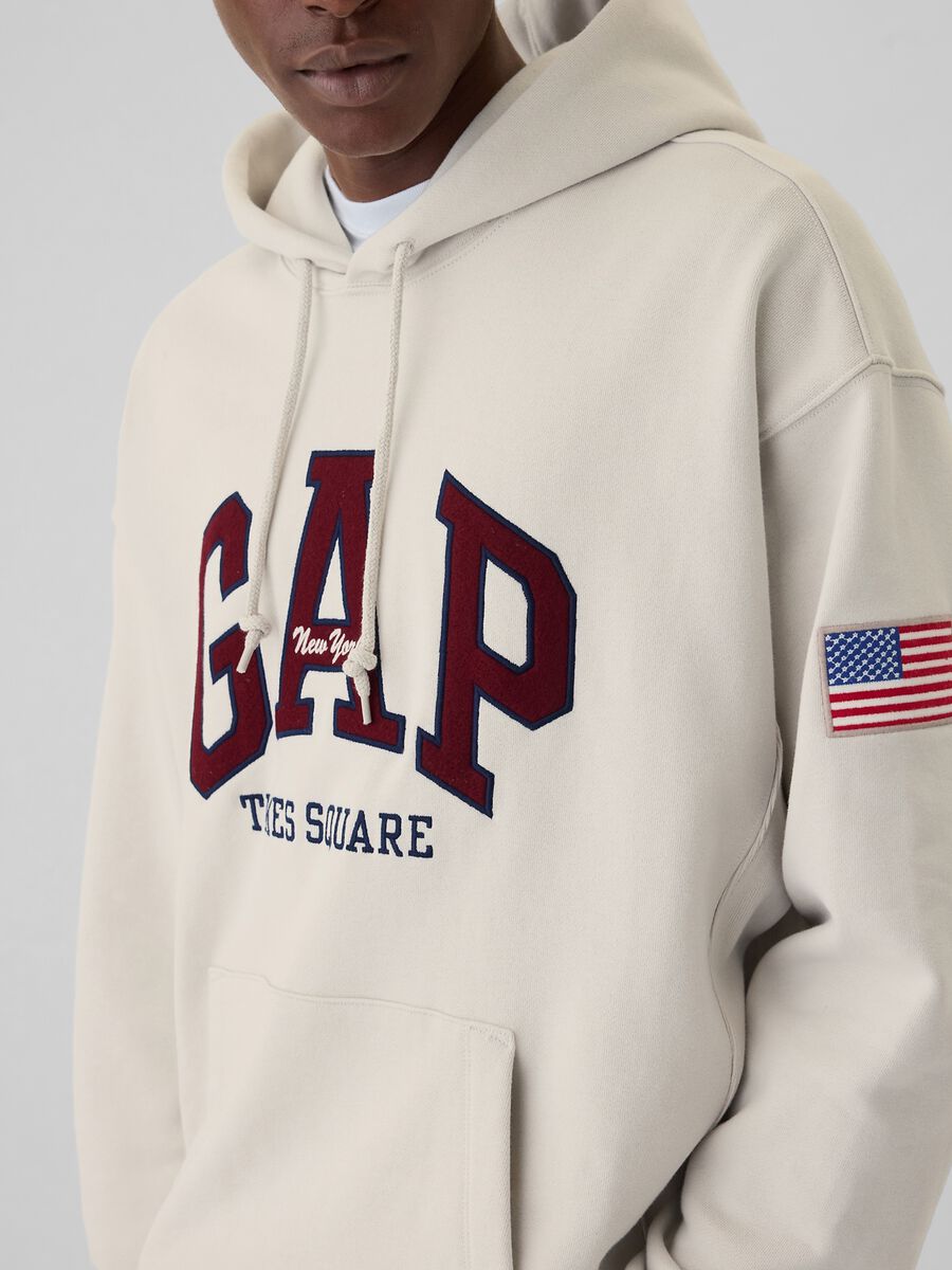 Felpa ricamo logo New York Times Square_4