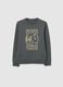Grey Cotton Regular Fit Boy's Sweatshirt_0