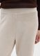 Beige wide leg stretch cotton trousers_3