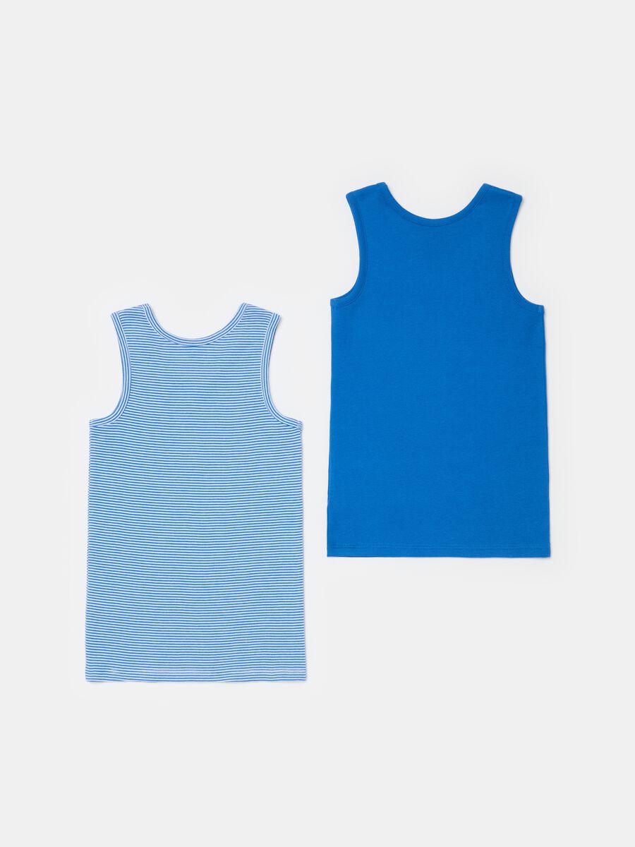 Two-pack racerback vests in organic cotton_1