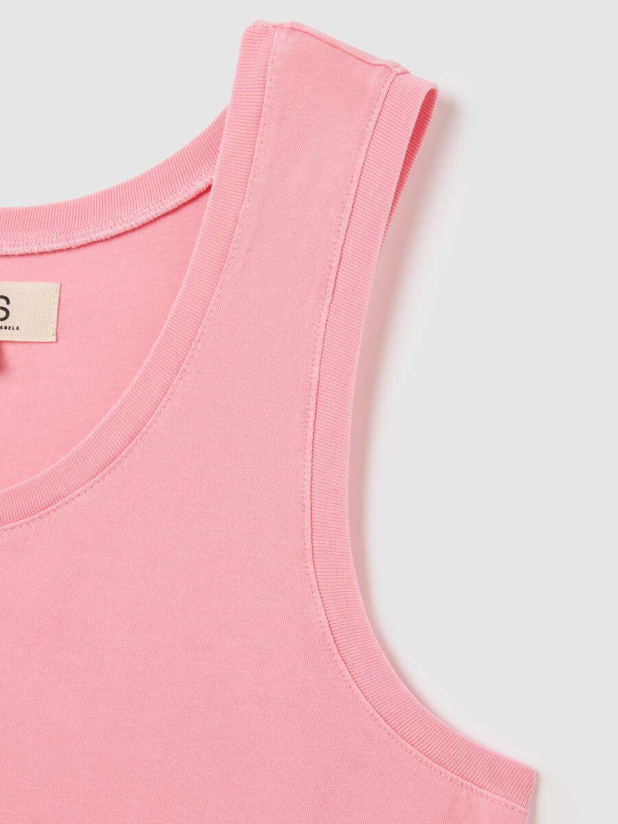 Women’s long pink dress in 100% cotton_5
