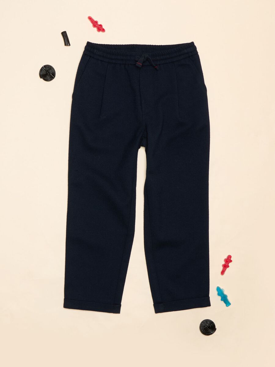 Stretch viscose twill trousers_0