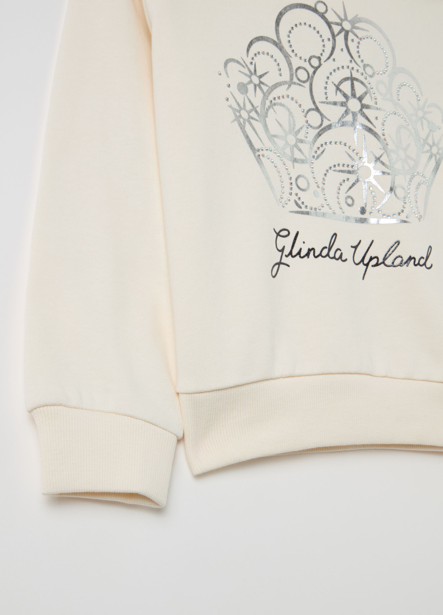 Sweatshirt with hood and Wicked print in foil