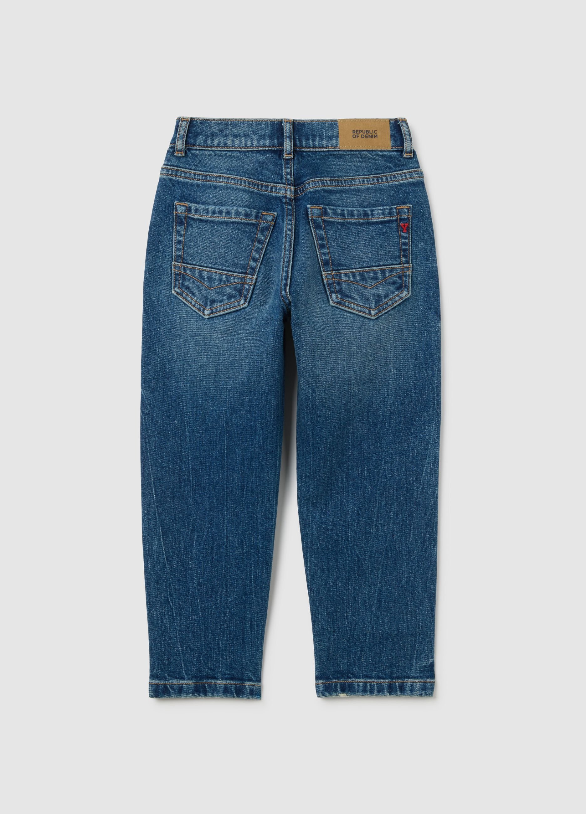 Children's blue denim jeans regular fit