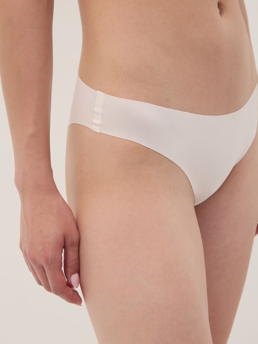 Slip rosa in tessuto elasticizzato a vita regular_3