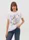 T-shirt con stampa farfalle e fiori_0