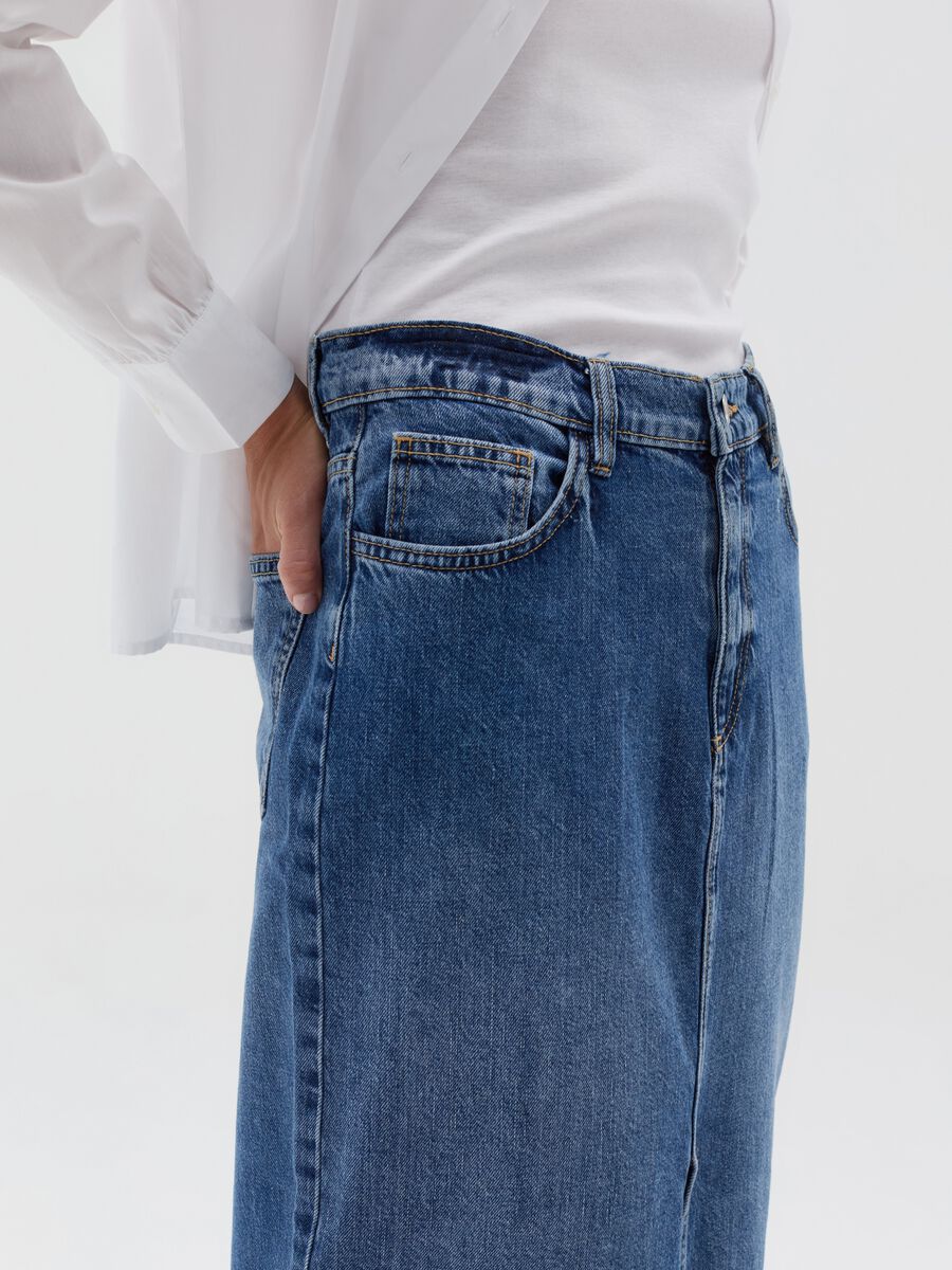Midi pencil skirt in denim_3