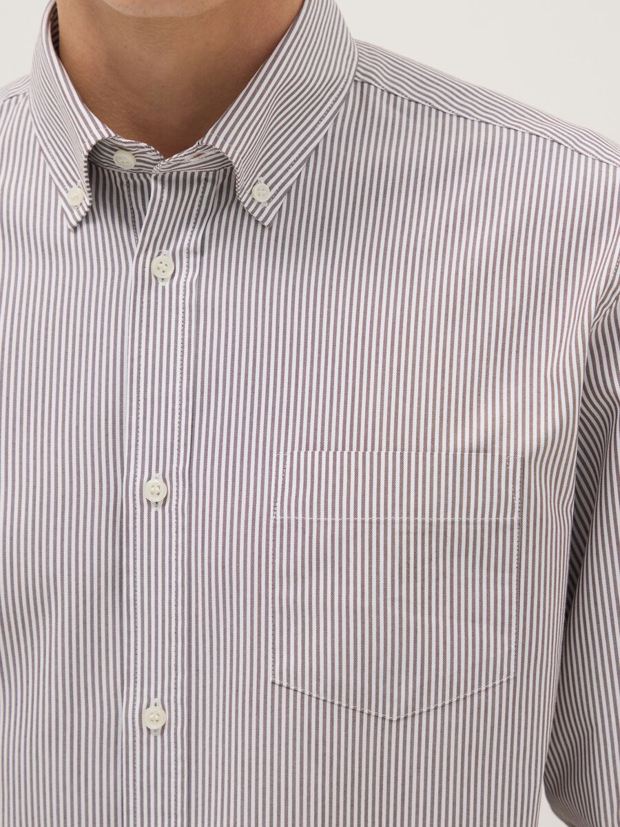 Multicolour Striped Cotton Blend Shirt - Regular Fit_1