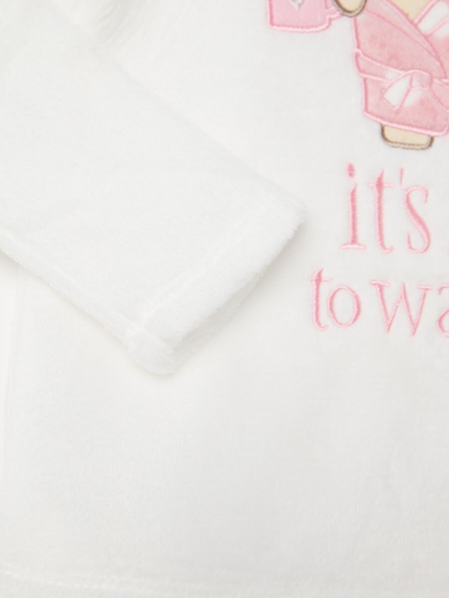 Fleece pyjamas with "It's hard to wake up" embroidery_2