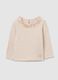 Girls' beige cotton-blend sweater in regular fit_0