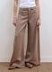Brown wide-leg jeans in pure lyocell_1
