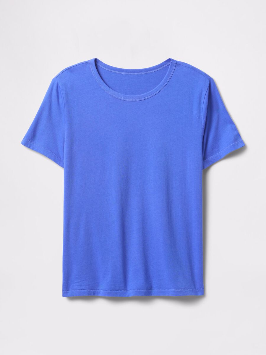 Blue T-shirt in 100% cotton_3