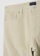 Beige slim fit stretch cotton ribbed trousers_1