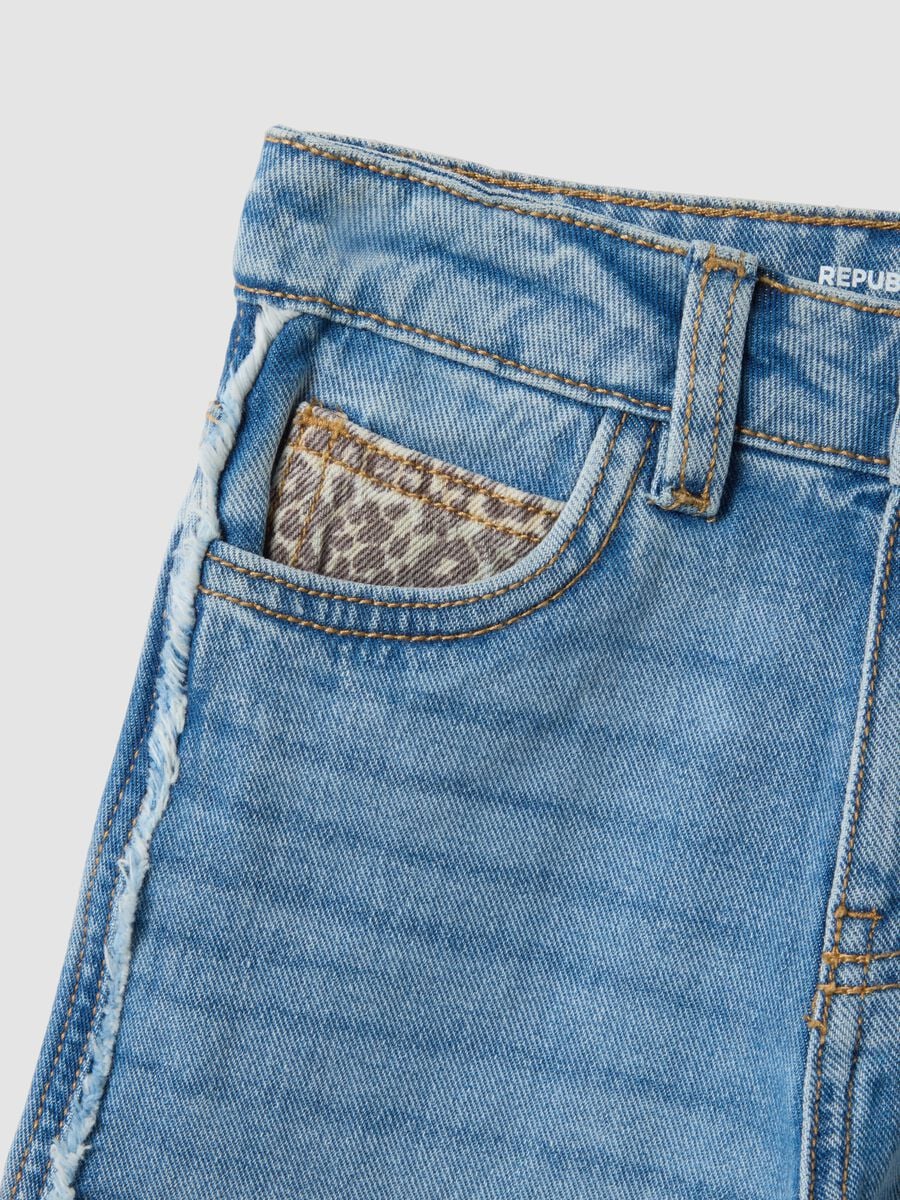 Jeans azzurri wide leg in puro cotone_3