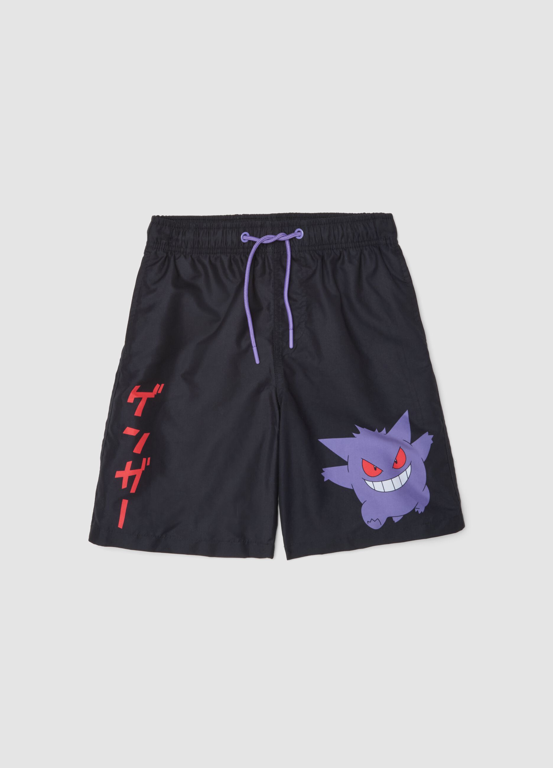 Children's black regular fit swim boxers with Pok&eacute;mon prints