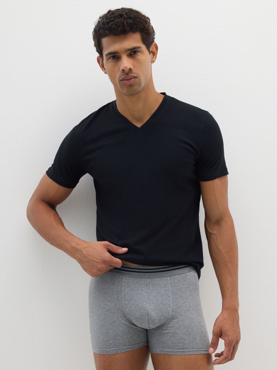 Three-pack of stretch cotton grey boxers_0
