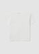 T-shirt crop bianca in puro cotone con stampa grafica regular fit_1