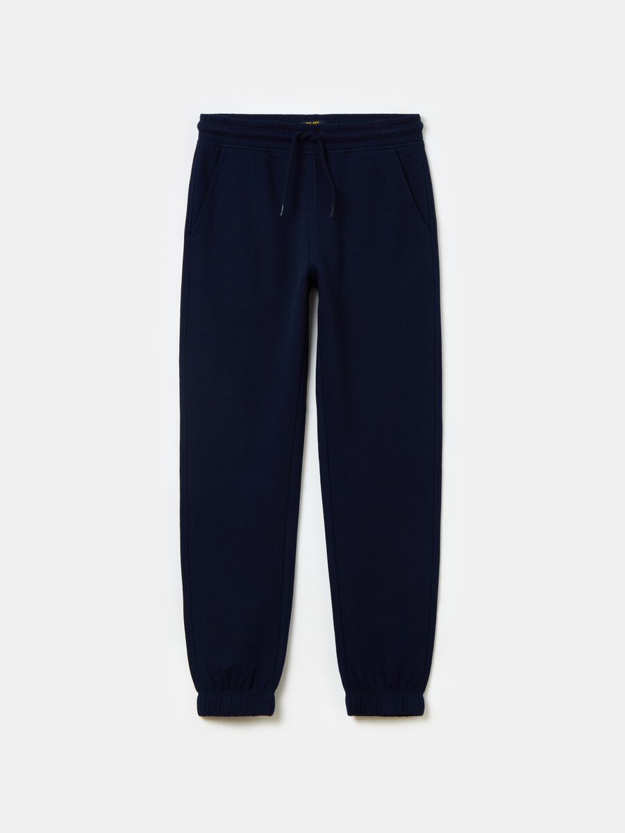 Fleece joggers with drawstring_0