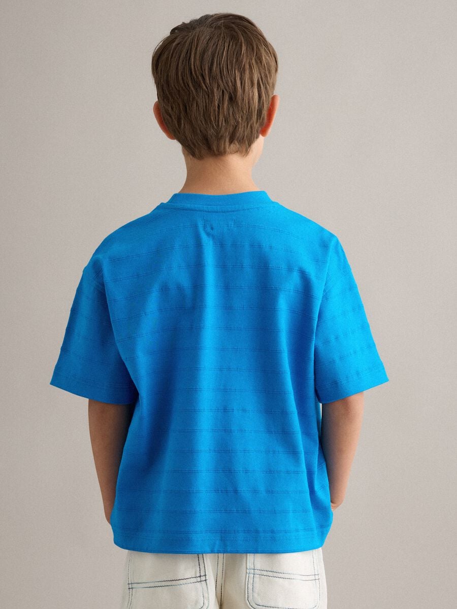 Children's regular fit blue pure cotton t-shirt_1