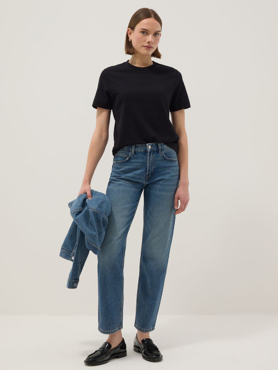 Relaxed fit black pure cotton T-shirt_1