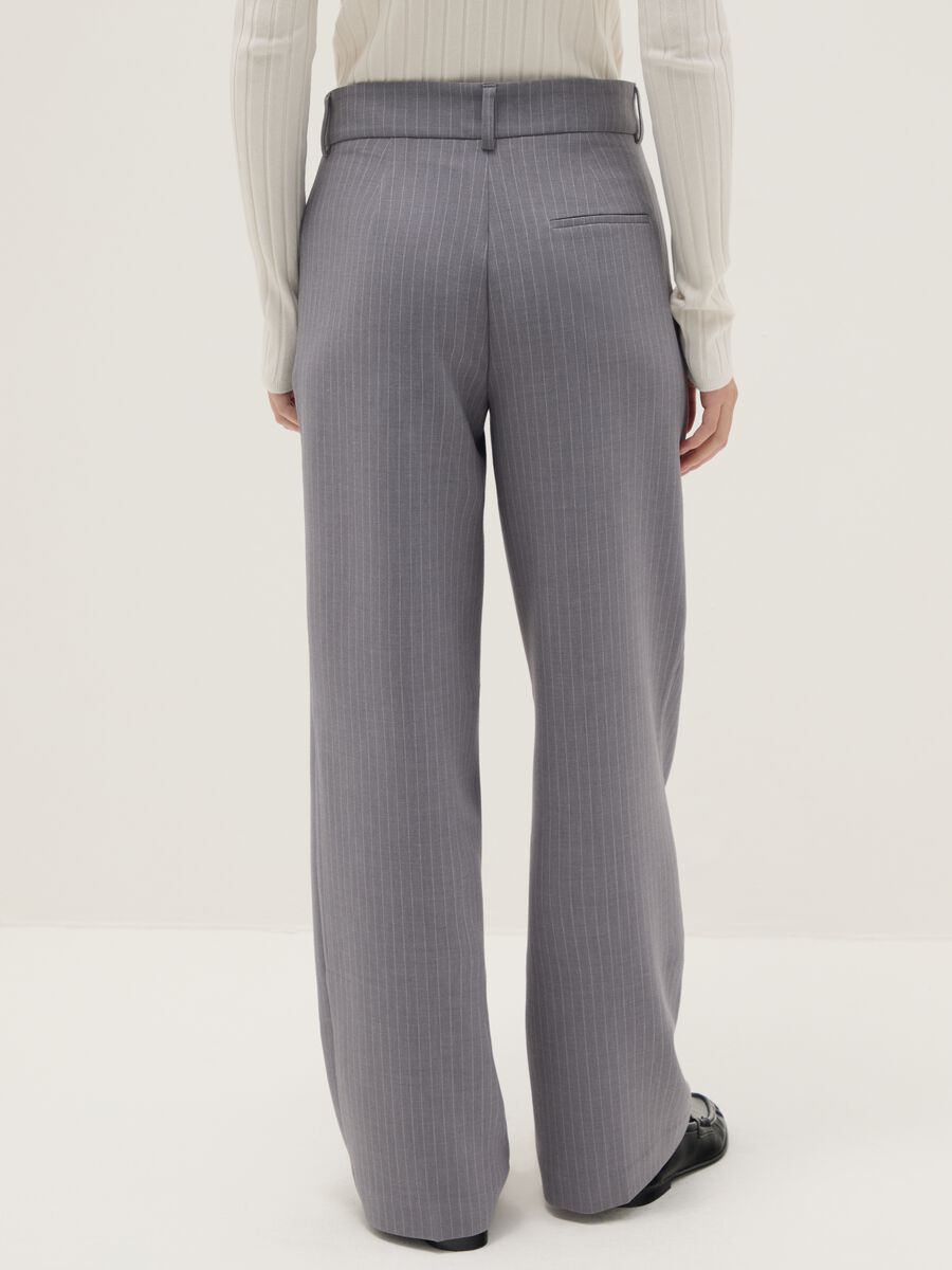 Straight multicolour striped trousers with comfortable fit_2