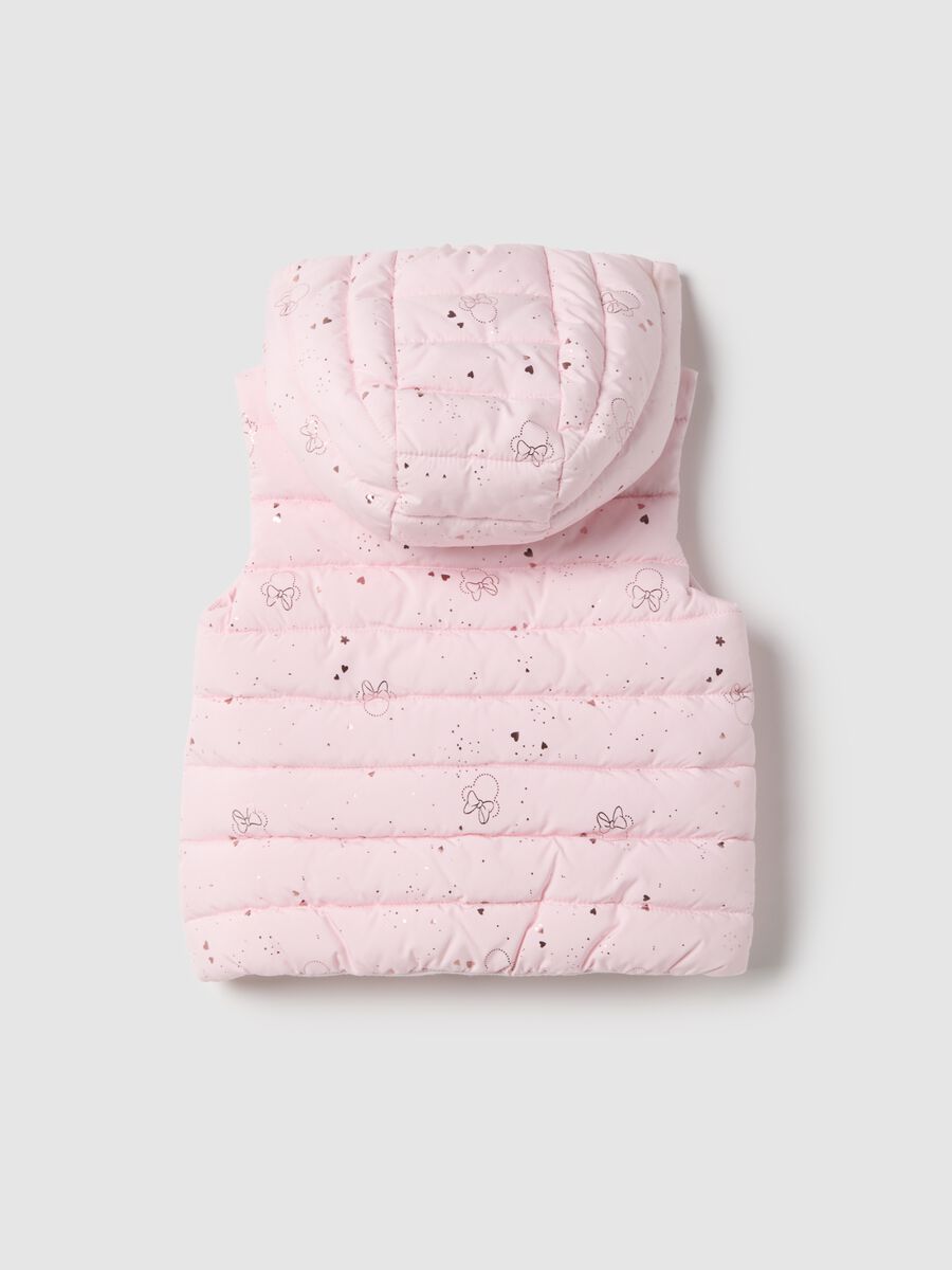 Pink regular fit mix gilet with zip and hood for girls_1