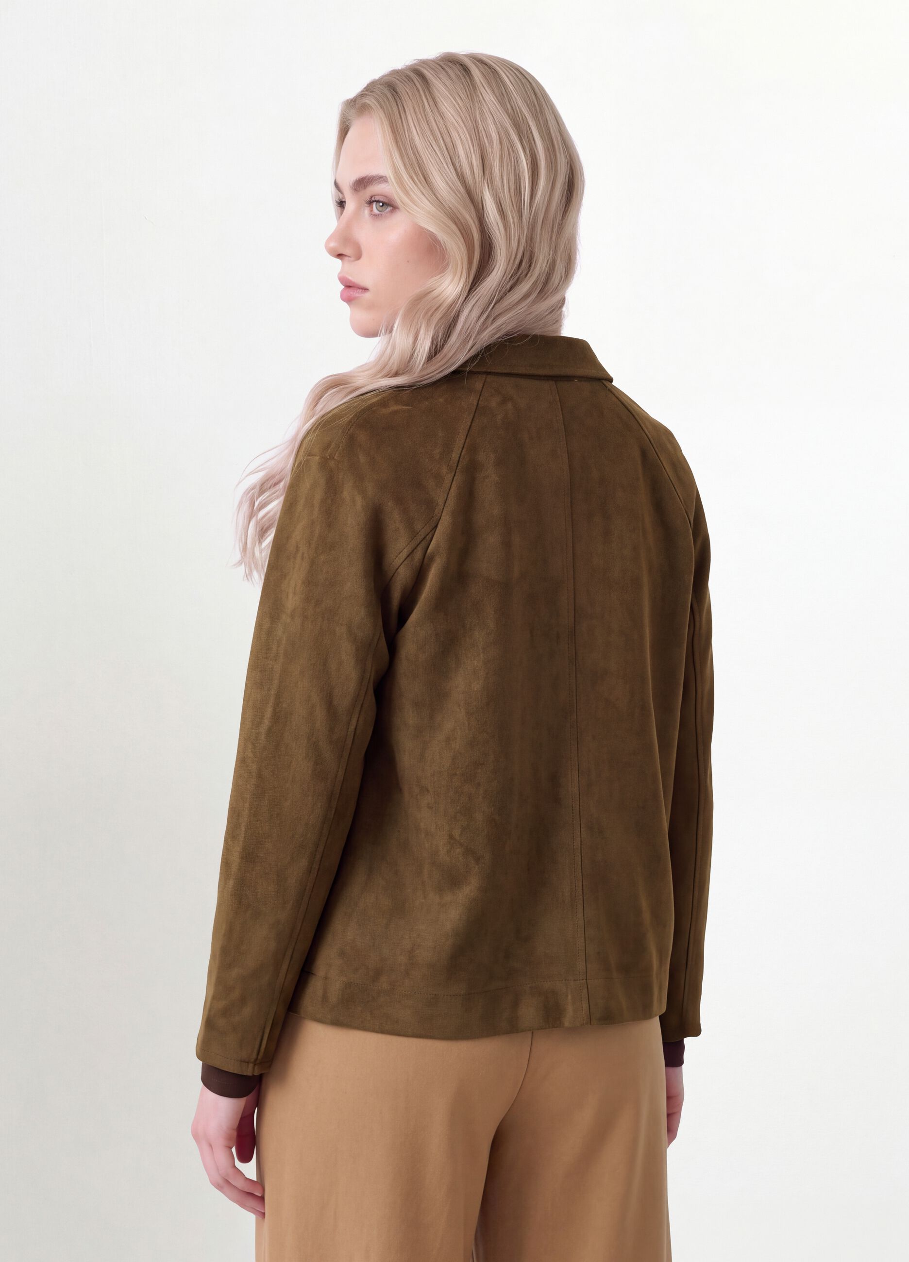 Giacca marrone regular fit con bottoni