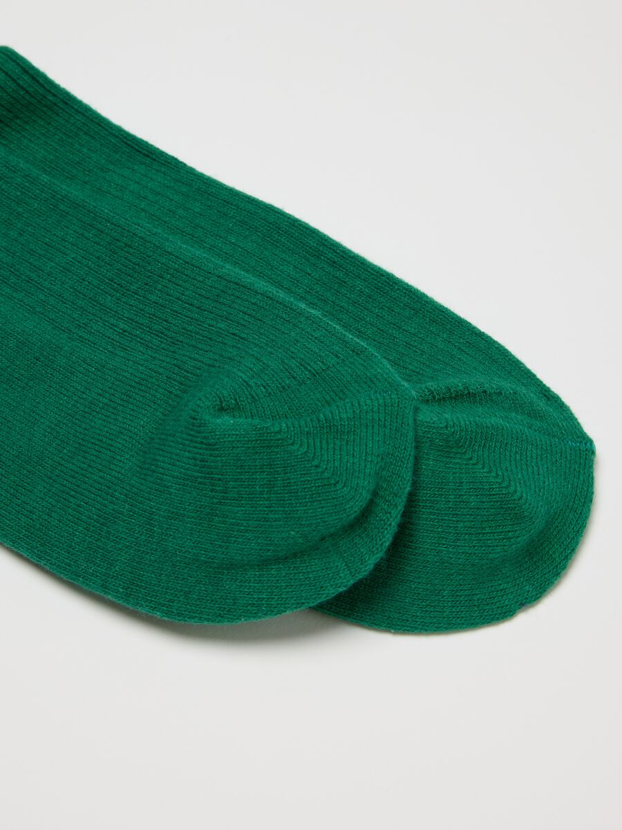 Calze midi verdi in misto cotone_2