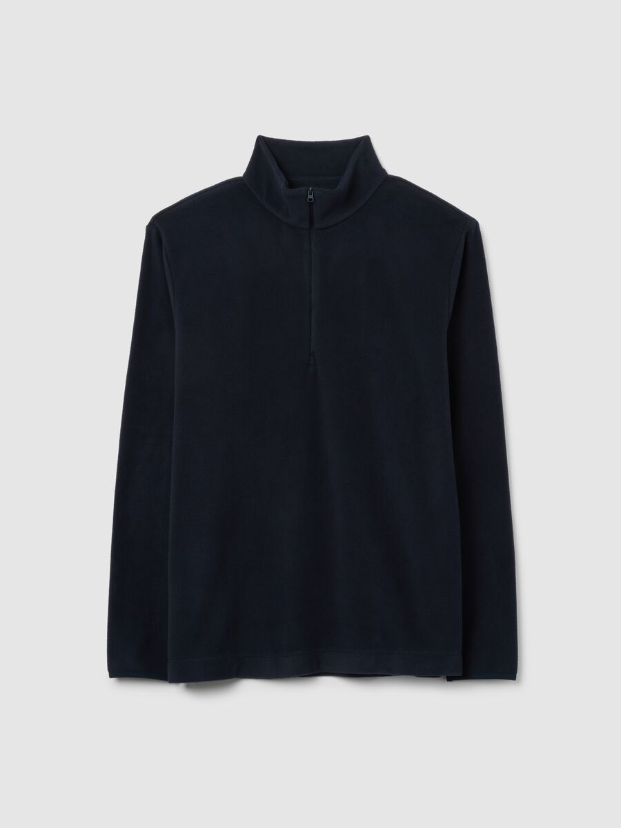 Blue Fleece Half-Zip Sweater_4