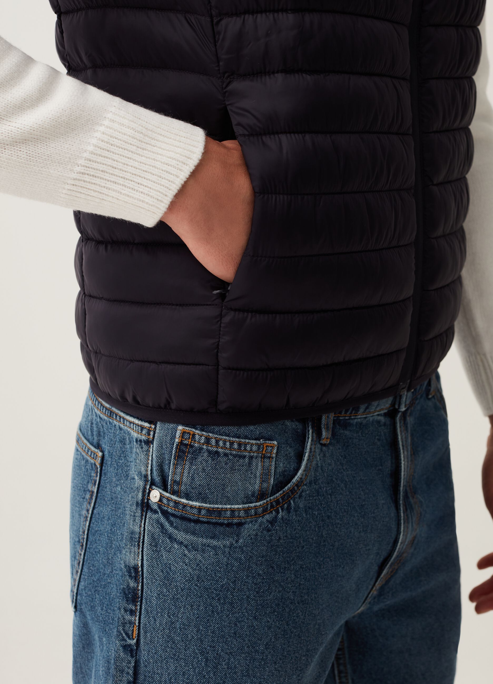Gilet ultralight a collo alto