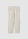 Pantaloni in misto lyocell e lino beige regular fit_4