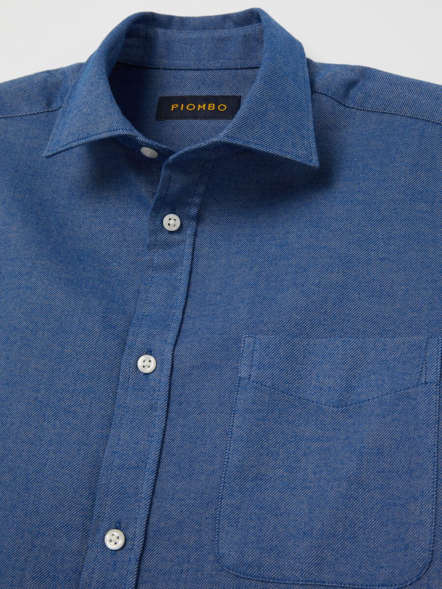 Cotton twill shirt with pocket_5