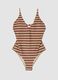 Multicoloured striped stretch fabric swimsuit_4