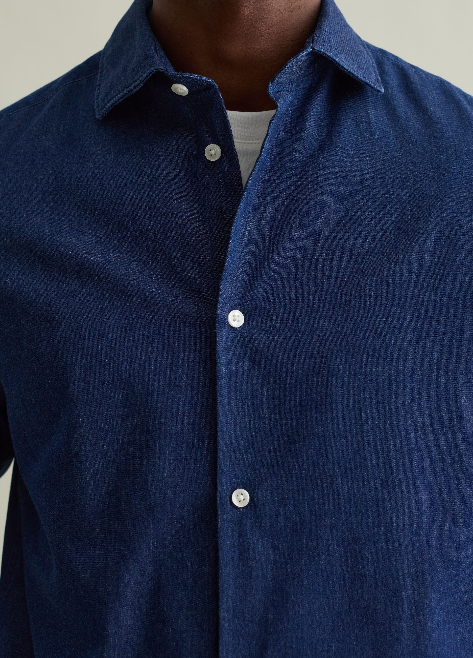Camicia regular fit in denim