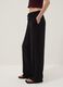 Black palazzo trousers in pure viscose_3