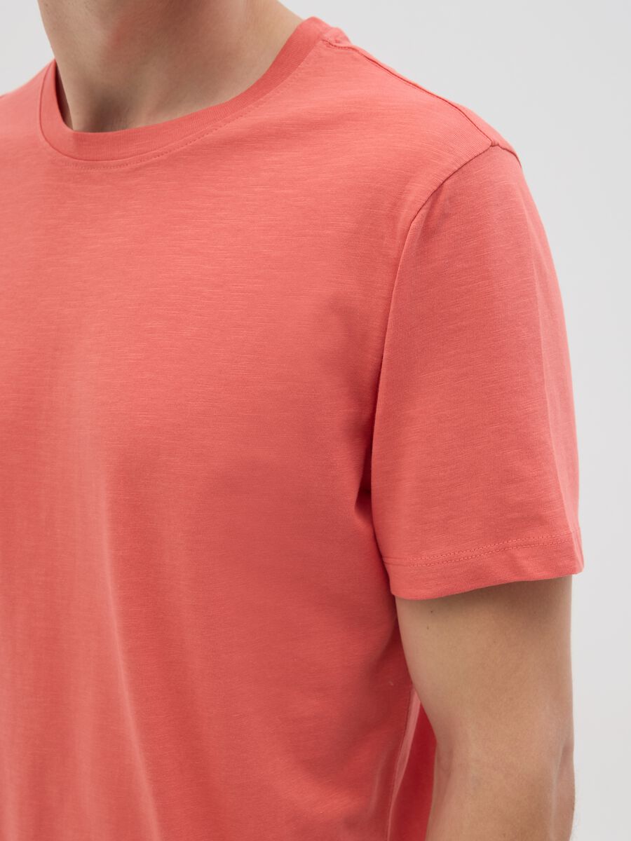 Men's orange pure cotton t-shirt regular fit_2