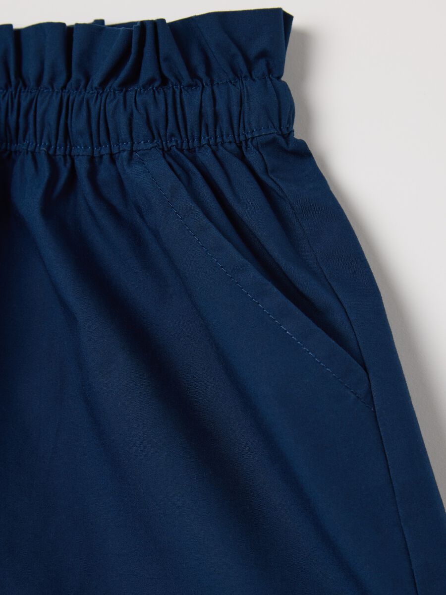 Blue cotton shorts for girls_3