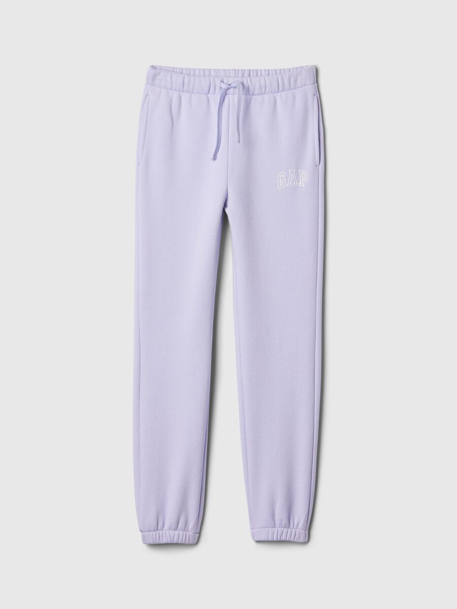 Joggers with drawstring and logo embroidery_4