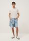 Light blue stretch cotton bermuda shorts_0