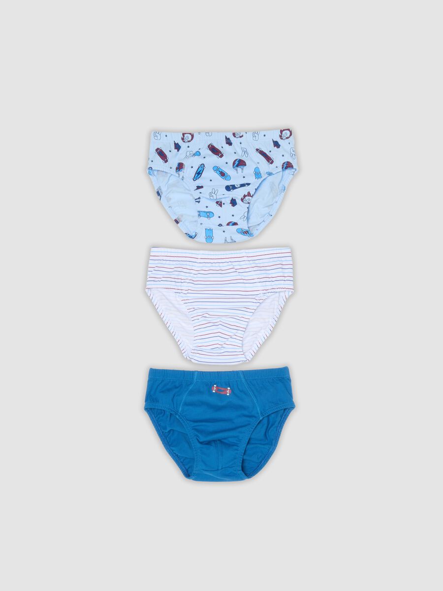 Tripack di slip multicolor in puro cotone organico per bambino e ragazzo_0